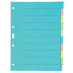 Blanko Register DIN A4 Farbig Sortiert Mehrfarbig 10-teilig Pappkarton 4 Löcher 10 Sätze von Unbranded