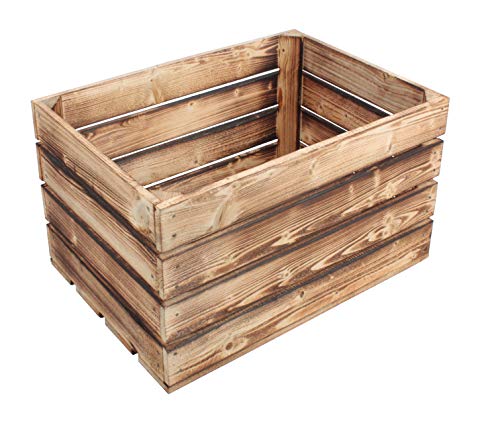 Unbranded Massive geflammte Apfelkisten Obstkisten Weinkisten Holzkisten DEKO Vintage S1-S18 (O) (S6-O) von Unbranded