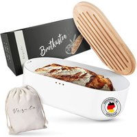 Unbranded - Vezato Brotbox – Nachhaltiger Brotkasten für lange Frische – Extra großer Brotkorb mit Bambusdeckel & Schneidebrett – Nachhaltiger von Unbranded