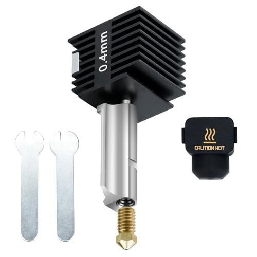 Uncle yang Hotend-Kit für Bambu Lab A1/A1 Mini – Abnehmbare Messingdüsen– Hochgeschwindigkeit-Druckkopf mit exakter Temperaturmessung und einfachem Austausch – 3D-Druck Zubehör (0.4mm) von Uncle Yang
