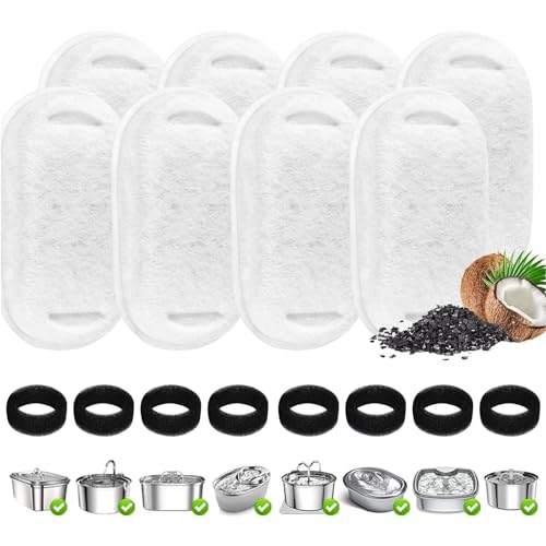 Uncle yang Trinkbrunnen Ersatzfilter – 8 Stück ROHR-Filterpatronen für Katzen & Hunde – Mehrstufige Filtration mit Aktivkohle & Schaumstoff – Universell kompatibel Uncle yang Trinkbrunnen Ersatzfilter – 8 Stück ROHR-Filterpatronen für Katzen & Hunde – Mehrstufige Filtration mit Aktivkohle & Schaumstoff – Universell kompatibel von Uncle Yang