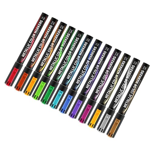 12pcs Metallic Marker Pinselstift Für Scrapbook Card Magen Bastelmalerei Marker Lackierung Lackierung Metallic Pen Für Kunst von UncleS