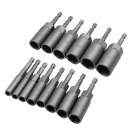 14pcs 1/4 Shank Power Treiberset 6-19 Mm Hexagonaler Sockel Treibersatz von UncleS