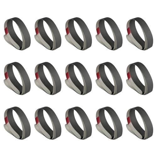 15 Stück 760x25 Mm Schwarzer Schleifgürtel Set Wärmewiderstand Flexibel Für Gebogene Oberflächen Holzbearbeitung Fundnass Trockener Schleifgürtel Pack von UncleS