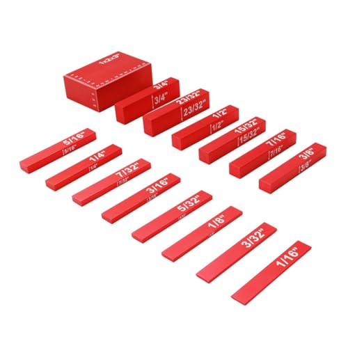 15pcs Carpenter Woodworking Router Tool Setup Blöcke Aluminiumhöhe Gauge Set Accessoire Precisions Blockleiste von UncleS