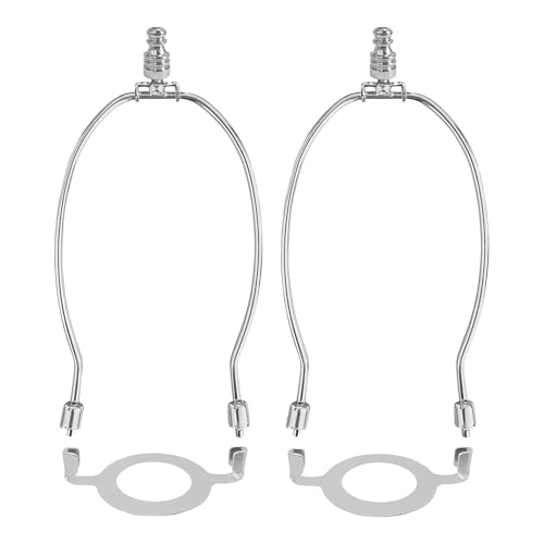 2 Stück Lampenschirm Harfenhalter Halterung Set Lampenteil Licht Zubehör Hardware Textur für E26 Lichtsockel Schatten Harfen Halter von UncleS