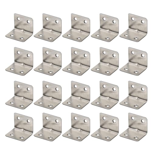20pcs Edelstahl L Halterung 90 Grad Rechtwinkelte Eckscheibe Für Möbelschrank Regale Stuhlschublade Strukturverstärkung Mount von UncleS