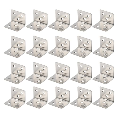 20pcs Edelstahl L Halterung 90 Grad Rechtwinkelte Eckscheibe Für Möbelschrank Regale Stuhlschublade Strukturverstärkung Mount von UncleS