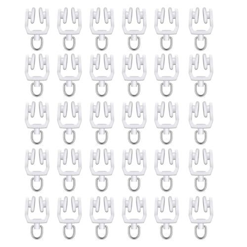 30pcs Heavy Duty Vorhangstrecken Roller Haken Flexible Systeme Zum Einfachen Gleiten Auf Decken Und Fensterschienen Flexibles von UncleS