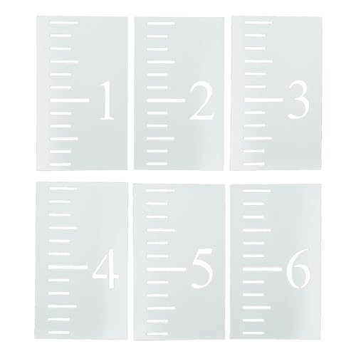 6PCs Kunststoffzeichnern Vorlagen Skalierungslineer Schablone Hohlout Plastische Lineal Für Die Ausarbeitung Geometrischer Zeichnungsmaßstabsvorlagen von UncleS