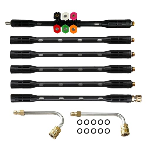 9 Pieces Power Wascher Erweiterungsstab Set Mit Gekrümmten Stangen Und 1/4 Zoll Schnellverbindungsdüsenspitze Für Fahrzeugreinigungsauffahrt Und Deck Waschmaschine 9 Pieces Power Wascher Erweiterungsstab Set Mit Gekrümmten Stangen Und 1/4 Zoll Schnellverbindungsdüsenspitze Für Fahrzeugreinigungsauffahrt Und Deck Waschmaschine von UncleS