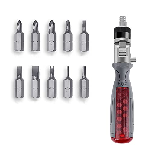Aktualisierter Ratschenschraubendreher 11-in-1-Ratcheting Set Multi Werkzeugmagnet Anti Schlupf Für Den Magnet Schraubendreherhalter Für Werkzeugkasten von UncleS