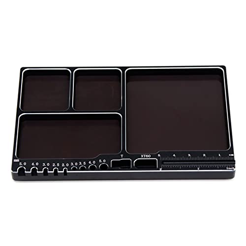 Aluminiumlegierung Schraubplatte Magnetkissen Aufbewahrungsbox Fernbedienungssteuerauto Boote Modell Drohnen Reparaturfachwerkzeug Speicher Organizer Behälter Box von UncleS