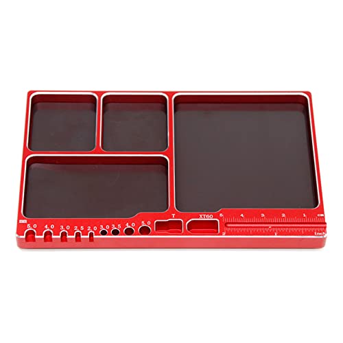 Aluminiumlegierung Schraubplatte Magnetkissen Aufbewahrungsbox Fernbedienungssteuerauto Boote Modell Drohnen Reparaturfachwerkzeug Speicher Organizer Behälter Box von UncleS