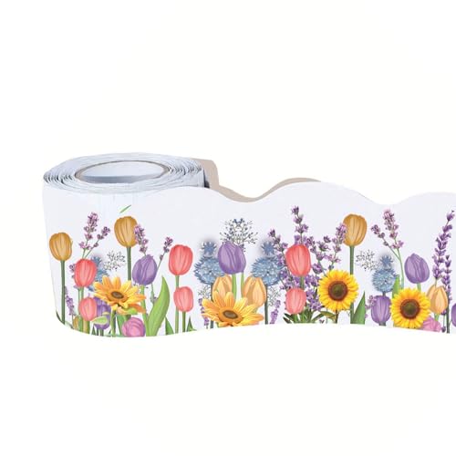 Bunte Bulletins Board Border Flower Thema Überbackene Ausstattungsstreifen Für Klassenzimmer Tafel Poster Board Schmuck Schmuck Für Pädagogen Und Büropersonal Bunte Bulletins Board Border Flower Thema Überbackene Ausstattungsstreifen Für Klassenzimmer Tafel Poster Board Schmuck Schmuck Für Pädagogen Und Büropersonal von UncleS