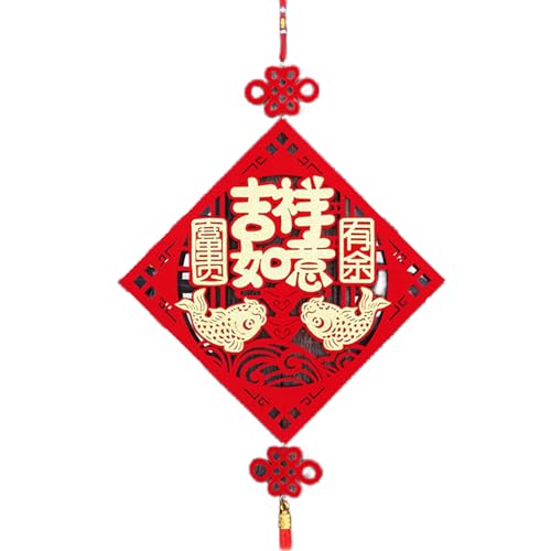 Chinesisches Neujahr 2025 Luck Charakter Ornament Handgefertigte Chinesische Frühlingsfestival Dekoration Schaufenster Hängsanhänger Feier Partyzubehör von UncleS