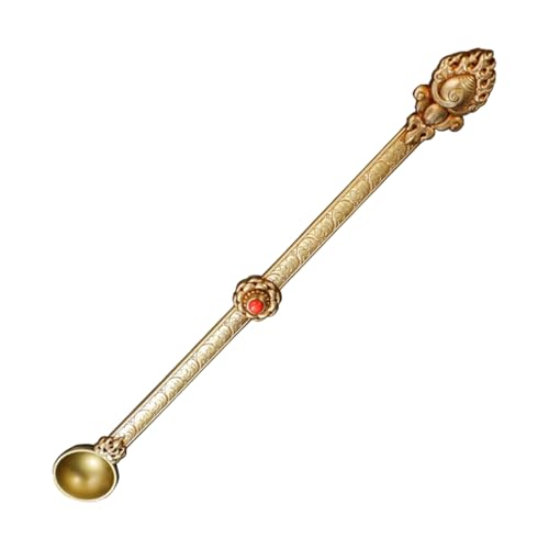 Einzigartiger Tibetischer Löffel Vielseitiger Messing Buddhas Handwerk Metall Mit Farbenfrohen Einlagen Die Zum Anbieten Von Löffel Zum Gießen Geeignet Sind von UncleS