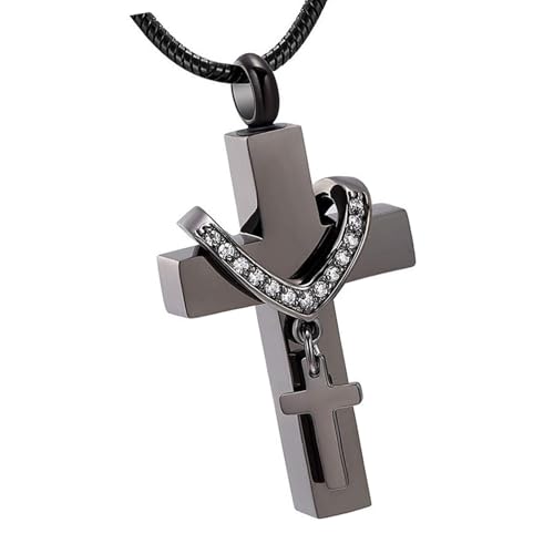 Eleganter, doppelt gekreuzter Haustier-Asche-Gedenkanhänger mit Edelstahl für den täglichen Gebrauch, Gedenkschmuck für Haustiere, Gedenkschmuck Eleganter, doppelt gekreuzter Haustier-Asche-Gedenkanhänger mit Edelstahl für den täglichen Gebrauch, Gedenkschmuck für Haustiere, Gedenkschmuck von UncleS