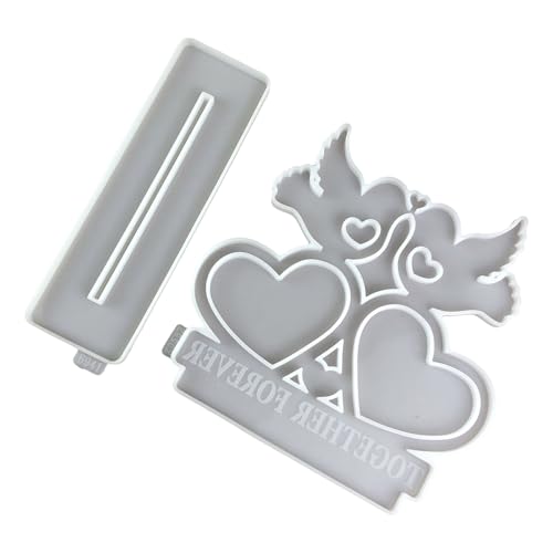 Elegantes Herz Vogel Bild Rahmen Silikonform Formen Harz Crafting Craft Project von UncleS