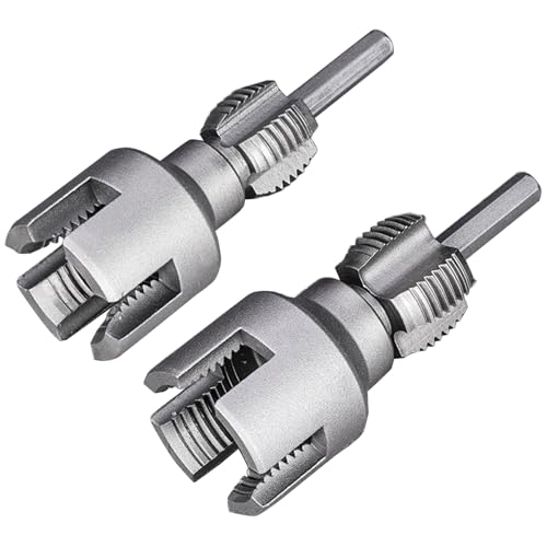 Faden Maker Werkzeug Für PVC Rohrlegungslegungsstahl Stahl Konstruktionsbohrer 2pcs Für Plastik PVC Rohr Tap Würfel Set (1/2 "+3/4") Plumbing Threader Zur Verbesserung Der von UncleS