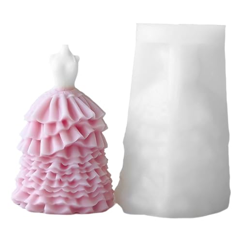Fischschwanzkleider Kerze Schimmel Silikonform Für Handwaren Seife Trägerloses Abendkleid Form Gips Ornament Seife Making von UncleS
