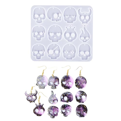 Flexible Silikonformen, Heimdekoration, Bastelbedarf für Totenkopf-Ohrringe, tragbare und wiederverwendbare Bastelwerkzeuge, flexible Silikonform Flexible Silikonformen, Heimdekoration, Bastelbedarf für Totenkopf-Ohrringe, tragbare und wiederverwendbare Bastelwerkzeuge, flexible Silikonform von UncleS