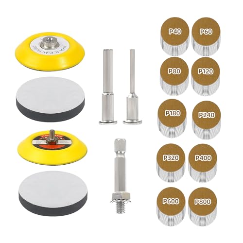 Goldmäppchen Schleifscheiben Kits Backpad Haken Und Schleifen Mit Schleiferpads Sandpapier Für Holzbearbeitungszubehör Und Schleifenschleifpapier von UncleS