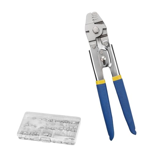 Hocheffiziente Drahtseil-Crimpzange mit Aluminium-Crimphülsen bis zu 2,2 mm für Angelschnüre und Bastelprojekte, ergonomischer Griff von UncleS