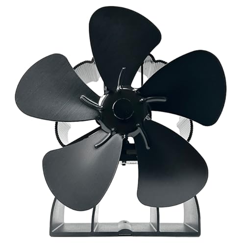 Innenheizungslösung Aluminiumwärme Aktiviert 5blade Lüfter Für Holzbrenner Kamine Herd Verbessert Wärmeverteilungskamine Ohne Elektrizität von UncleS
