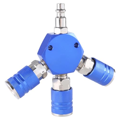 Luftsplitter 3-Wege Verteiler Mit 3pcs Industrial Coppler Stecker Luftkompressorschlauchzubehör Schnellanschließungsanschlüsse Kompressorschlauchanschläge Luftsplitter 3-Wege Verteiler Mit 3pcs Industrial Coppler Stecker Luftkompressorschlauchzubehör Schnellanschließungsanschlüsse Kompressorschlauchanschläge von UncleS