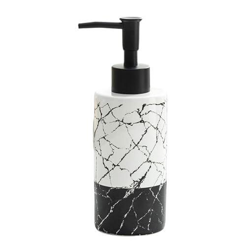 Marmorkeramik Lotion Spender 300 Ml 185 Mm Höhe Flüssigbehälter Nachfüllbar Elegant Für Händedesinfektionsmittel Und Shampoo Küchenseifenspender von UncleS