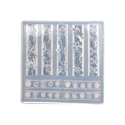 Mehrzweck Nägel Kunst Carving Form Vorlagen Mit Schmetterlings Und Monddesigns Für Acrylhandwerksprojekte Professionelles Werkzeug von UncleS