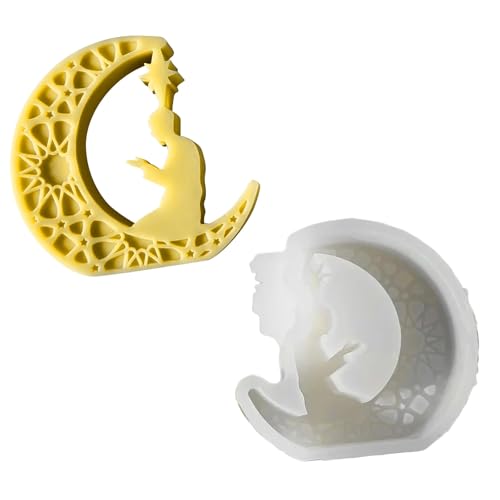 Moon Silikonform Epoxidharz Formen Eid Themen Kerze Perfekt Zum Herstellen Von Schmuck Und Zu Hause Dekore Projekte Flexible Silikon von UncleS