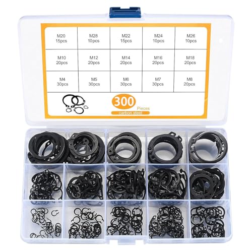Multifunktionale 300pc 4 Mm Bis 28 Clip Box Stahlstahl Kreiser Präzision von UncleS