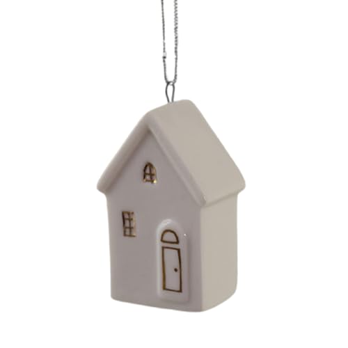 Saisonale Weiße Keramikbaumdekoration Bauernhäuser Keramik Weihnachtsmotiv Ornament Geschenke Baum Hängen Dekoration Party von UncleS
