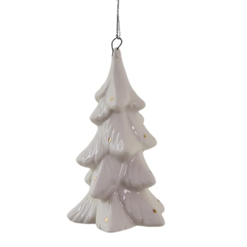 Saisonale Weiße Keramikbaumdekoration Bauernhäuser Keramik Weihnachtsmotiv Ornament Geschenke Baum Hängen Dekoration Party von UncleS