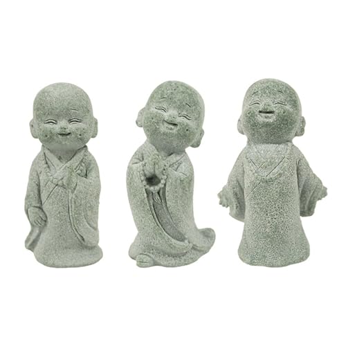 Set Von 3 Miniaturmönchsharzen Figuren Set Buddhistische Skulpturen Für Topfpflanzenaquarien Und Desktop Dekore Ornamente Kleine Mönchskulpturen Set Von 3 Miniaturmönchsharzen Figuren Set Buddhistische Skulpturen Für Topfpflanzenaquarien Und Desktop Dekore Ornamente Kleine Mönchskulpturen von UncleS