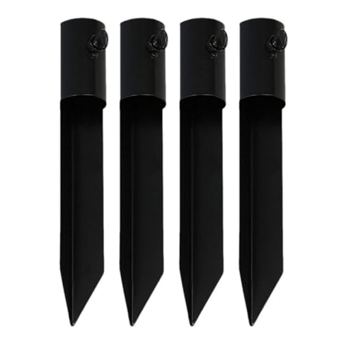 Set Von 4 Korrosionsbeständigen Fackeln Stakes Freistehende Stangen Rostbezogene Taschenlampen Für Taschenlampen Und Solarlampen Solarleuchte von UncleS