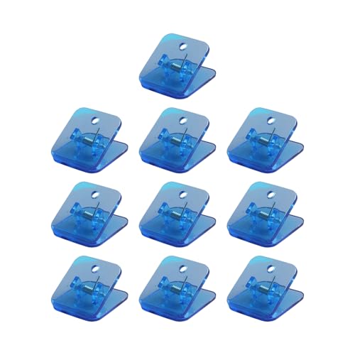 Set mit 10 quadratischen Acryl-Büroklammern, Mehrzweck-Klemmen für Bastelarbeiten, Lebensmittelbeutel, Foto-Dokumente, Organisation, tragbare Klemmen von UncleS