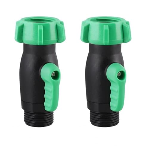 Starke Gartenschlauch-Absperrventile, auslaufsicher, Wasserdurchflusskontrolladapter mit ergonomischem Griff für Bootsschlauchventile, 2 Stück von UncleS
