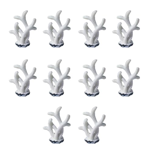 UncleS 10 Pack Artificial Plant Corals Zulamente Meerwassertanks Landschaft Für Aquarien Und Fischtanks Polyresin Korallen Zubehör von UncleS