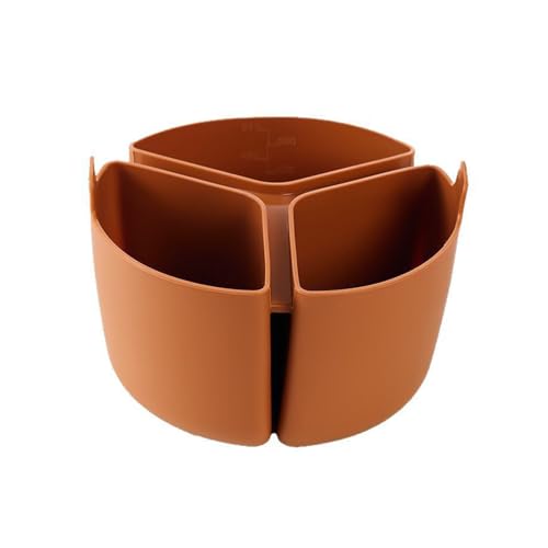 UncleS 3 Fächer Silikon Slow Cooker Liner mit Griff Antihaft-Trennwand Silikon-Textur für Mahlzeitenvorbereitungen Antihaft-Mahlzeiten-Vorbereitungsbehälter von UncleS