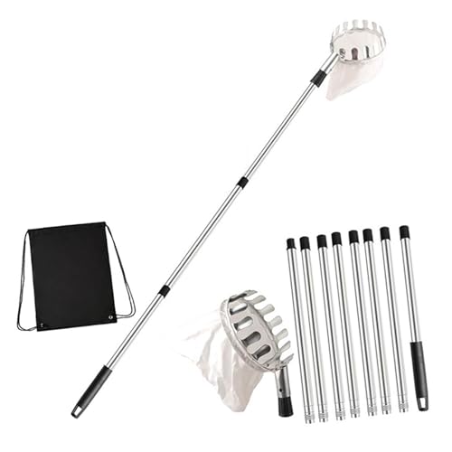 UncleS Ausleitbares Frucht Sammelgerät 5 9 Zoll Metallkorb Einfacher Baugruppe Keine Klettern Benötigt Für Gartenbaumernte Easy Obst Sammelwerkzeug von UncleS
