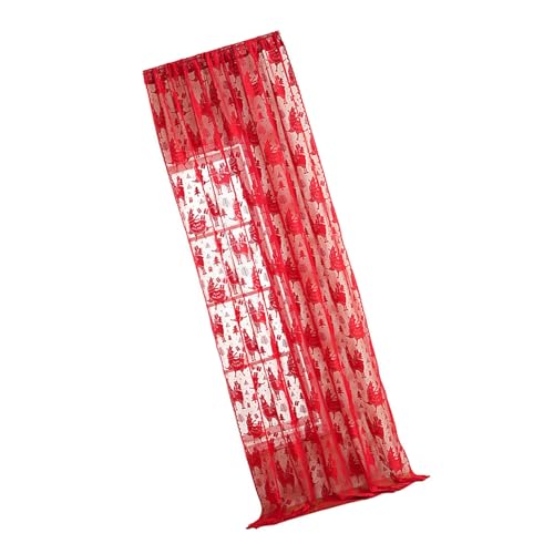 UncleS Festival Stickerei Design Vorhang Quick Setups Standard dichter Stoff Weihnachtsdekoration Urlaub Themed Polyester Vorhänge von UncleS