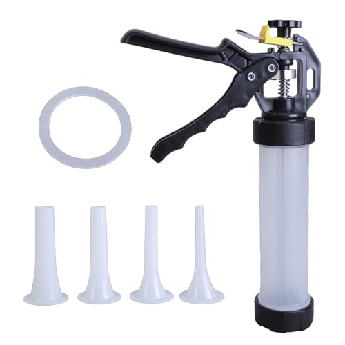 UncleS Handbuch Fleischfüllung Maschine Benutzerfreundlicher Salami Maker Hand Squeeze Wurst Stuffer Füllstoff Für Kochbegeisterte Outdoor BBQ Wurst Maker von UncleS