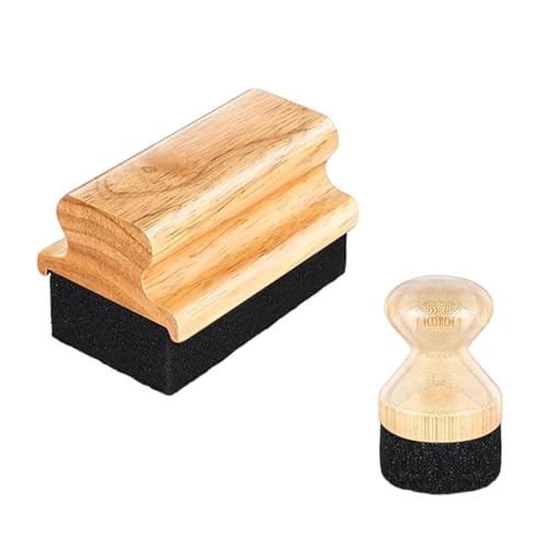 UncleS Schneidebrett aus Holz, Wachs-Applikator für professionelle Restaurationen und gleichmäßige Ölverteilung, mit ergonomischem Griff, Bambus-Schneidebrett, Wartungswerkzeug, 2 Stück von UncleS