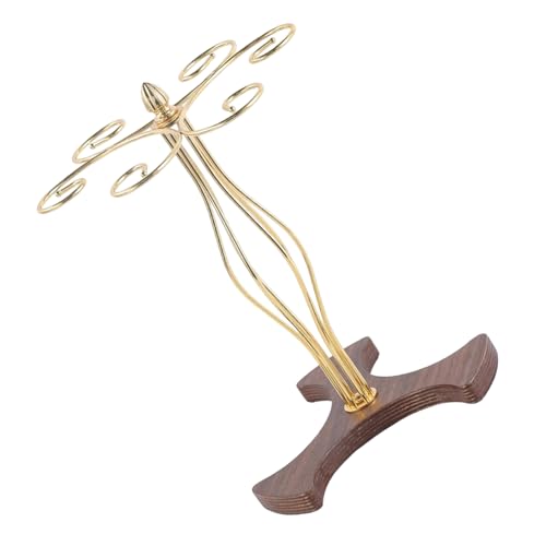 UncleS Vertikales Weinglas-Aufbewahrungsregal, platzsparend, Barware-Organizer, dekorative Küchen-Arbeitsplatte, Display-Lösung, Metall-Weinregal für Gläser von UncleS