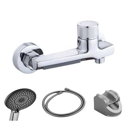 Wasserfall Badewanne Wasserhahn Set Handheld Duschkopfwandmontierte Messing Badewanne Füllstoff Wasserfall Ausguss Heiße Und Kaltmischer Tippwand Montiert Wannenfüller Mit Handschuhekopf von UncleS