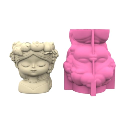 Wiederverwendbares Harz Girl Head Pflanzer Schimmel Für Handgefertigtes Mädchen Head Pflanzer Zement Betonhandwerk Gartenwerkzeug Little Girl Form Gipsgussform Schimmelpilze von UncleS