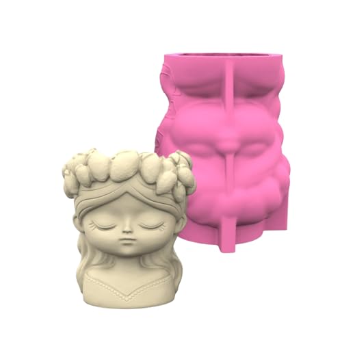 Wiederverwendbares Harz Girl Head Pflanzer Schimmel Für Handgefertigtes Mädchen Head Pflanzer Zement Betonhandwerk Gartenwerkzeug Little Girl Form Gipsgussform Schimmelpilze von UncleS